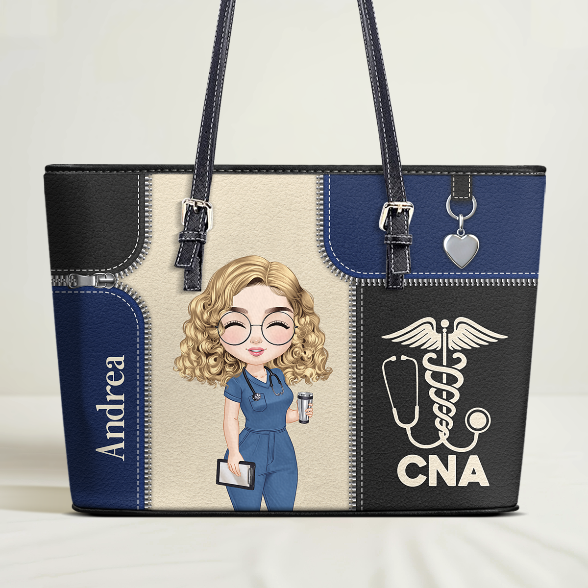 Nurse Life Is Good - Personalized Custom Nurse Leather Tote Bag