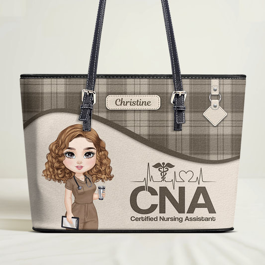 Perfect Nurse Life - Personalized Custom Nurse Leather Tote Bag
