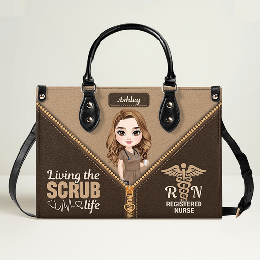 Perfect Scrub Life - Personalized Custom Leather Handbag