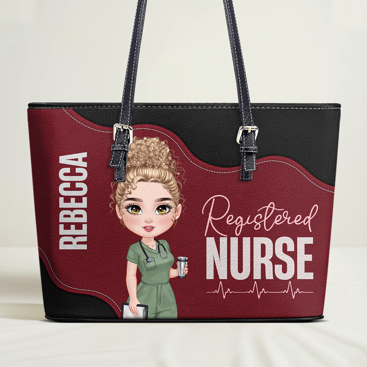Still Nurse Life - Personalized Custom Nurse Leather Tote Bag