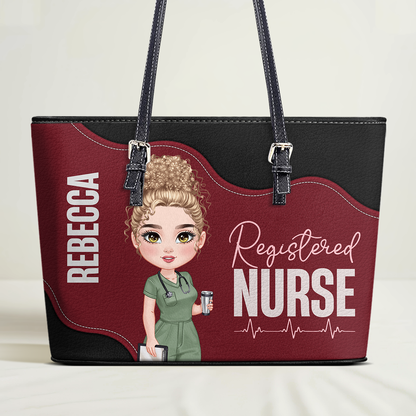 Still Nurse Life - Personalized Custom Nurse Leather Tote Bag