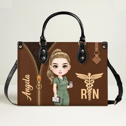 That Nurse - Personalized Custom Leather Handbag