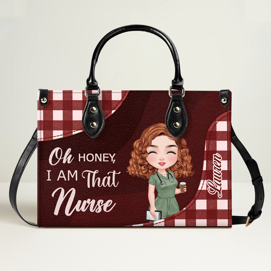 That Nurse I Become - Personalized Custom Leather Handbag