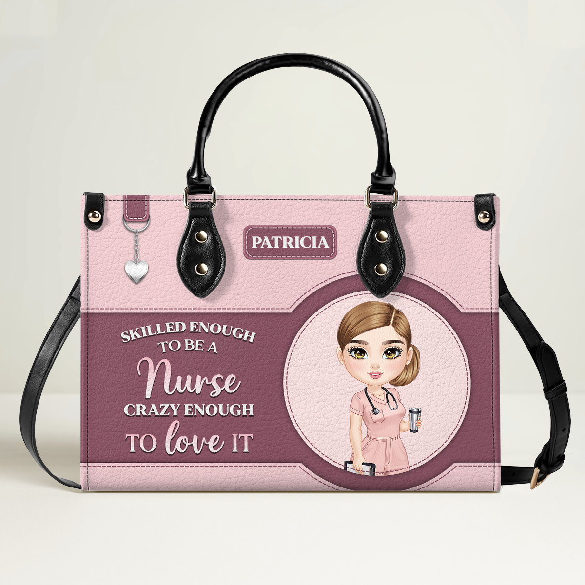 To Be A Nurse - Personalized Custom Leather Handbag