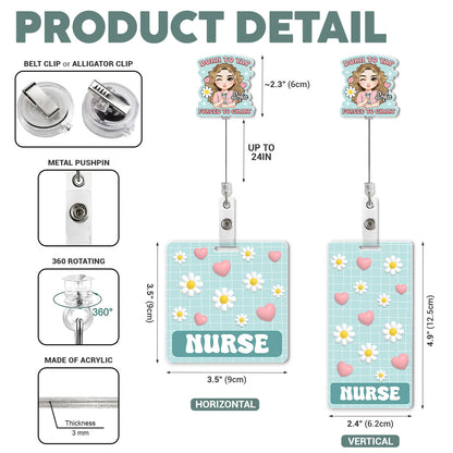 Born To Yap - Personalized Nurse Badge Reel & Buddy Set
