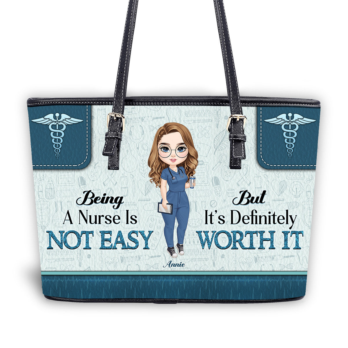 personalized custom nurse tote bag