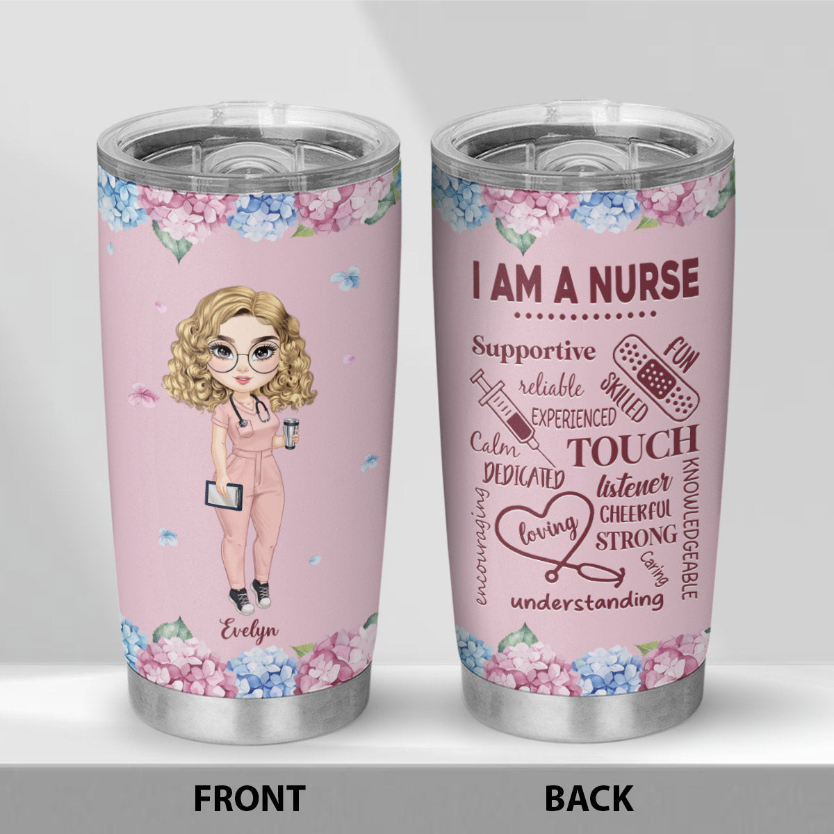 Supportive Nurse - Personalized Custom Tumbler